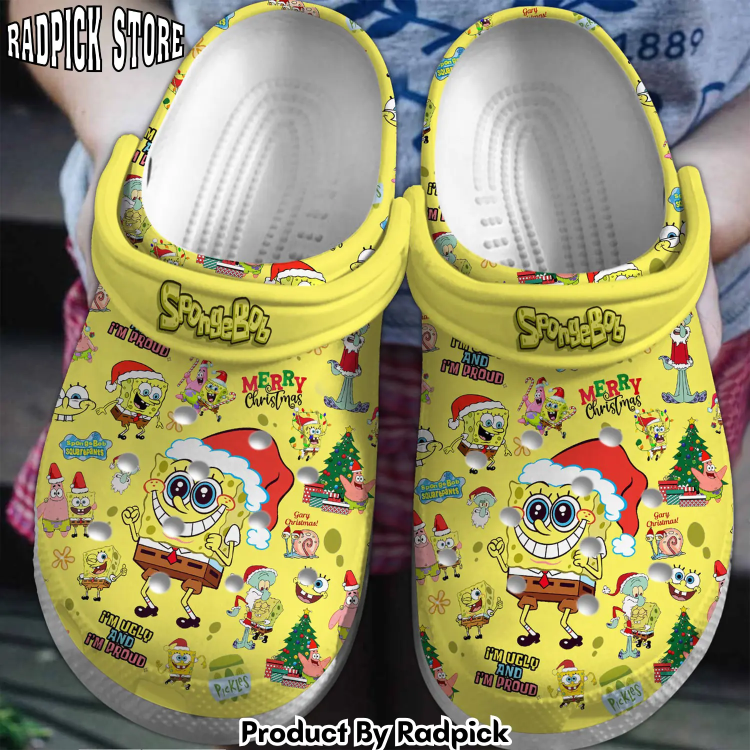 Radpick spongebob squarepants movie crocss crocband clogs shoes comfortable for men women and kids footwearelite exclusive rp6521317